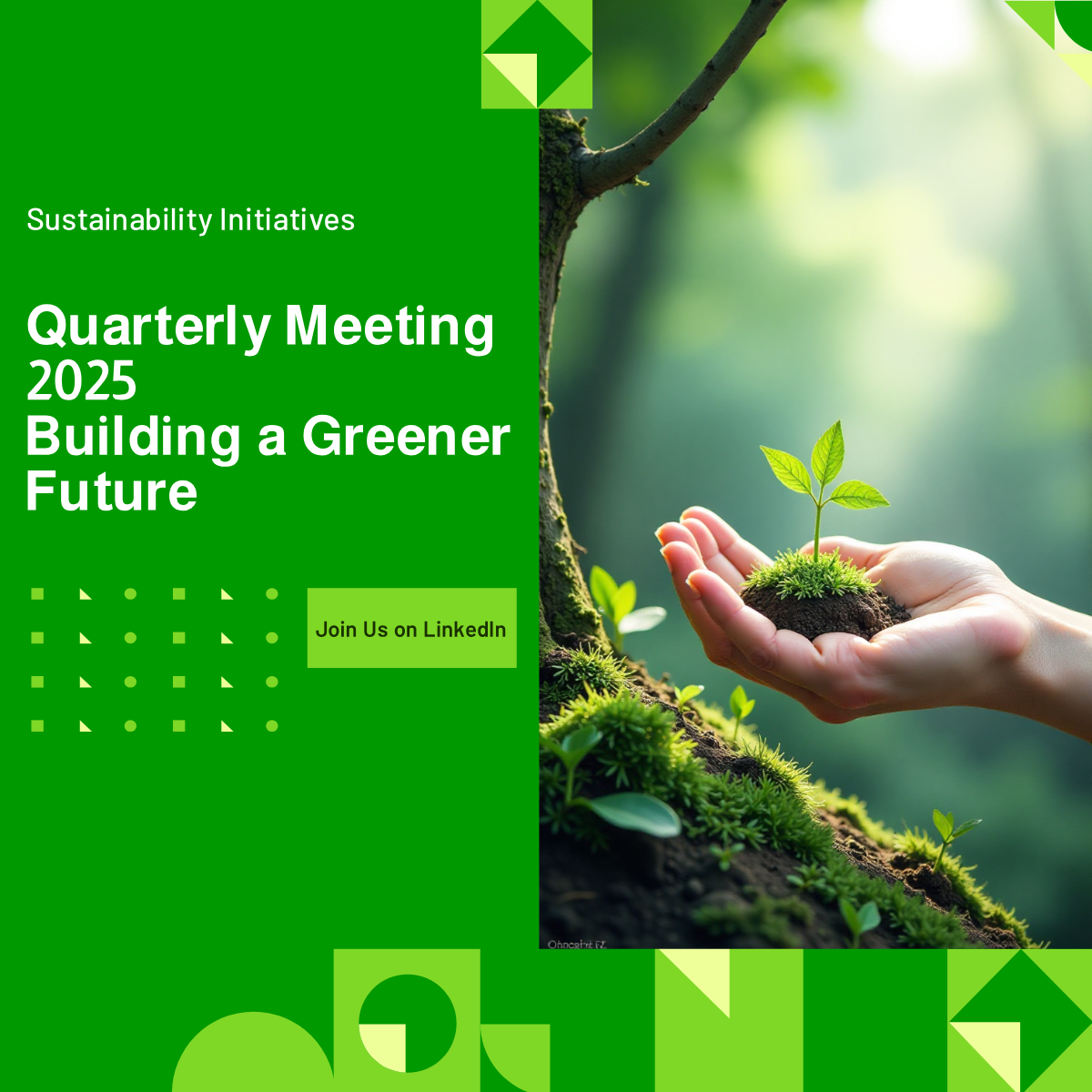 Sustainable Quarterly Meeting 2025 LinkedIn Post Template - AI Designs ...