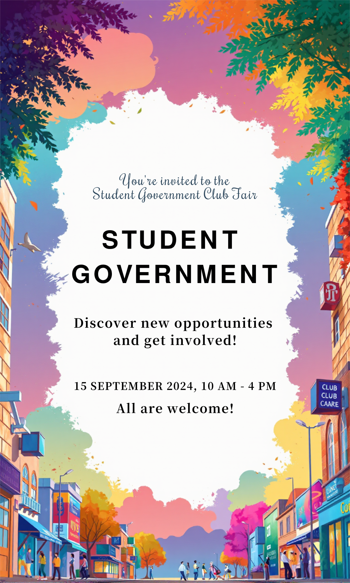 Student Government Club Fair Invitation Template - AI Designs by MolyPix.AI
