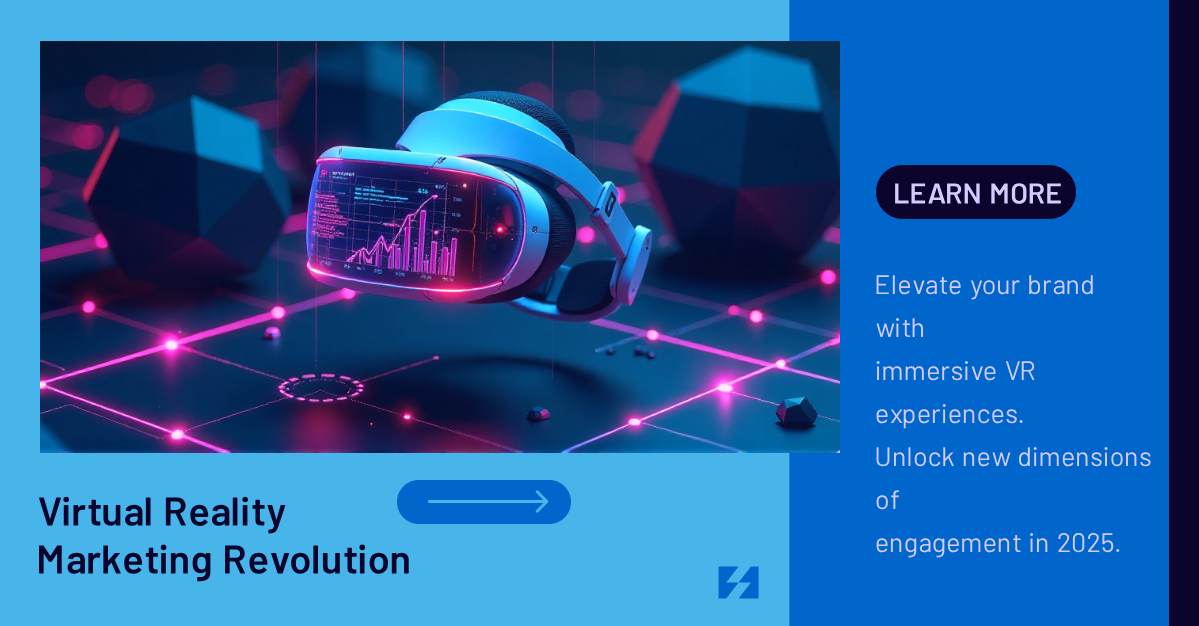 Widen your network with a professional-looking VR Brand Marketing Agency 2025 LinkedIn Single Image Ad template that you can edit easily with MolyPix.AI.