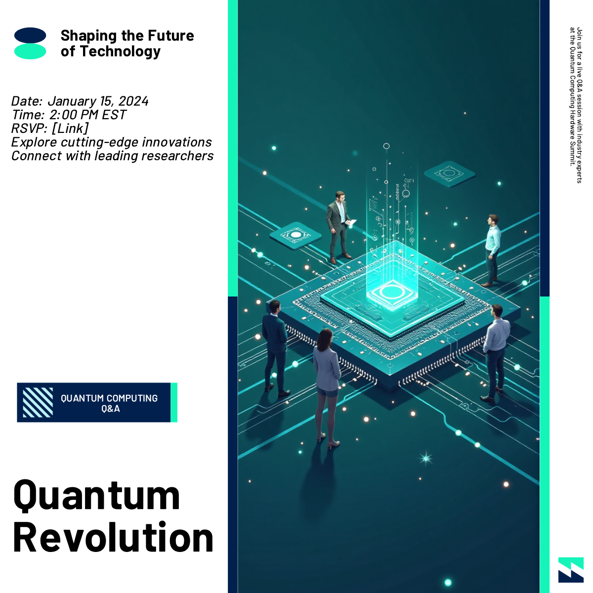 Quantum Tech Hardware Exhibitions LinkedIn Post Template - AI Designs ...