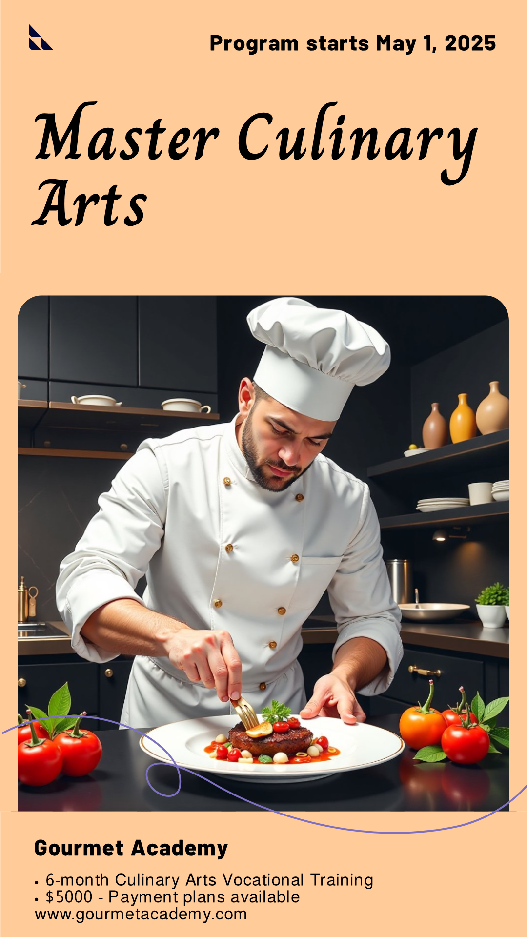 Culinary Arts Vocational Training Programs Poster Template - AI Designs ...