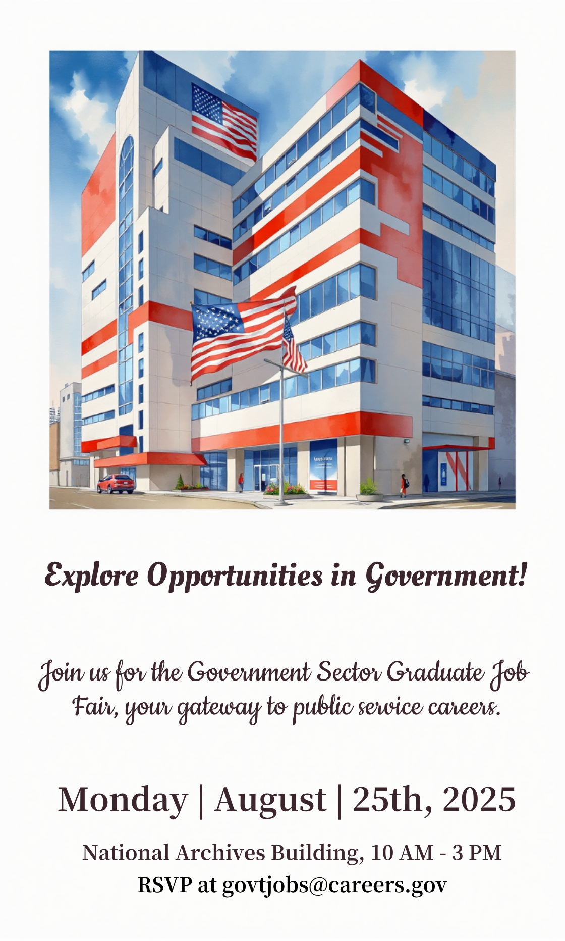 Government Sector Graduate Job Fair Invitation Template - AI Designs by ...