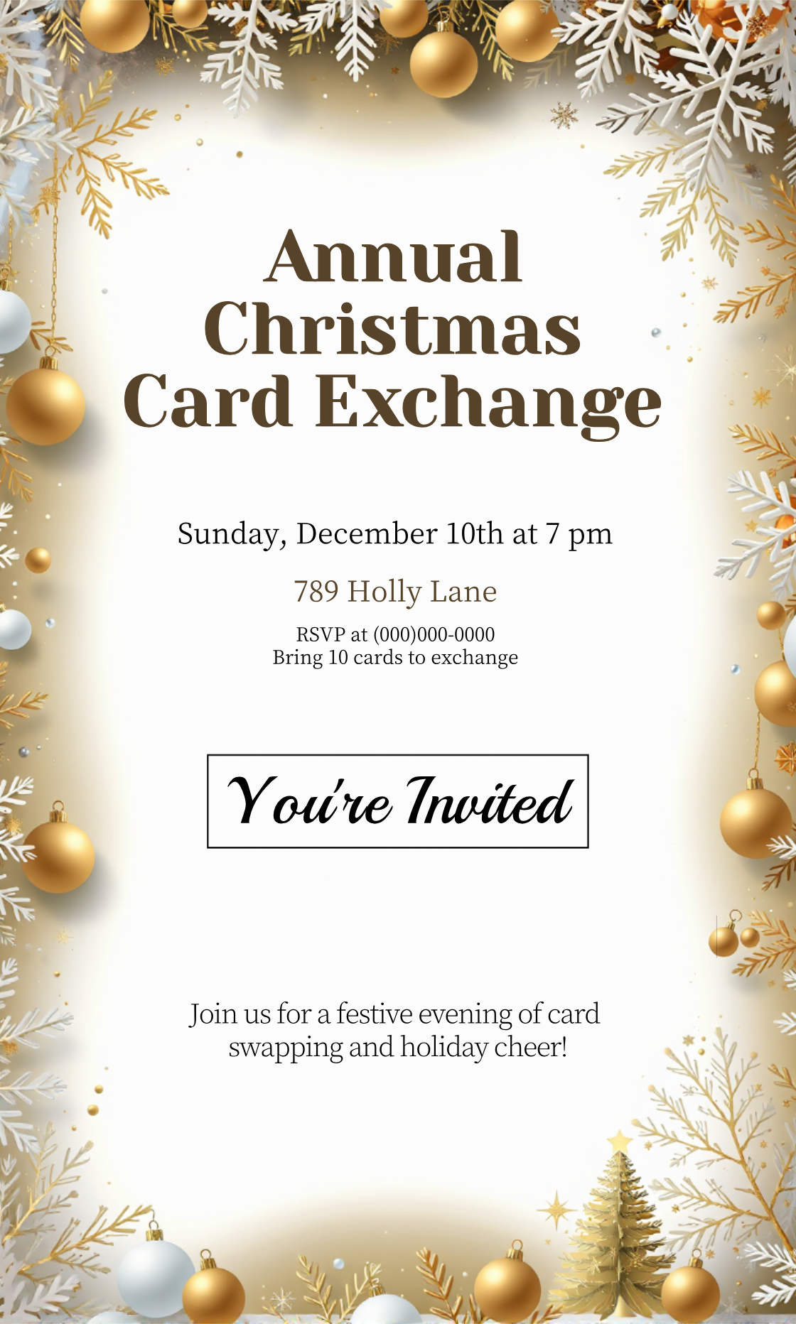 Make an Christmas Card Exchange Party Invitation that showcases your style - it's that simple!