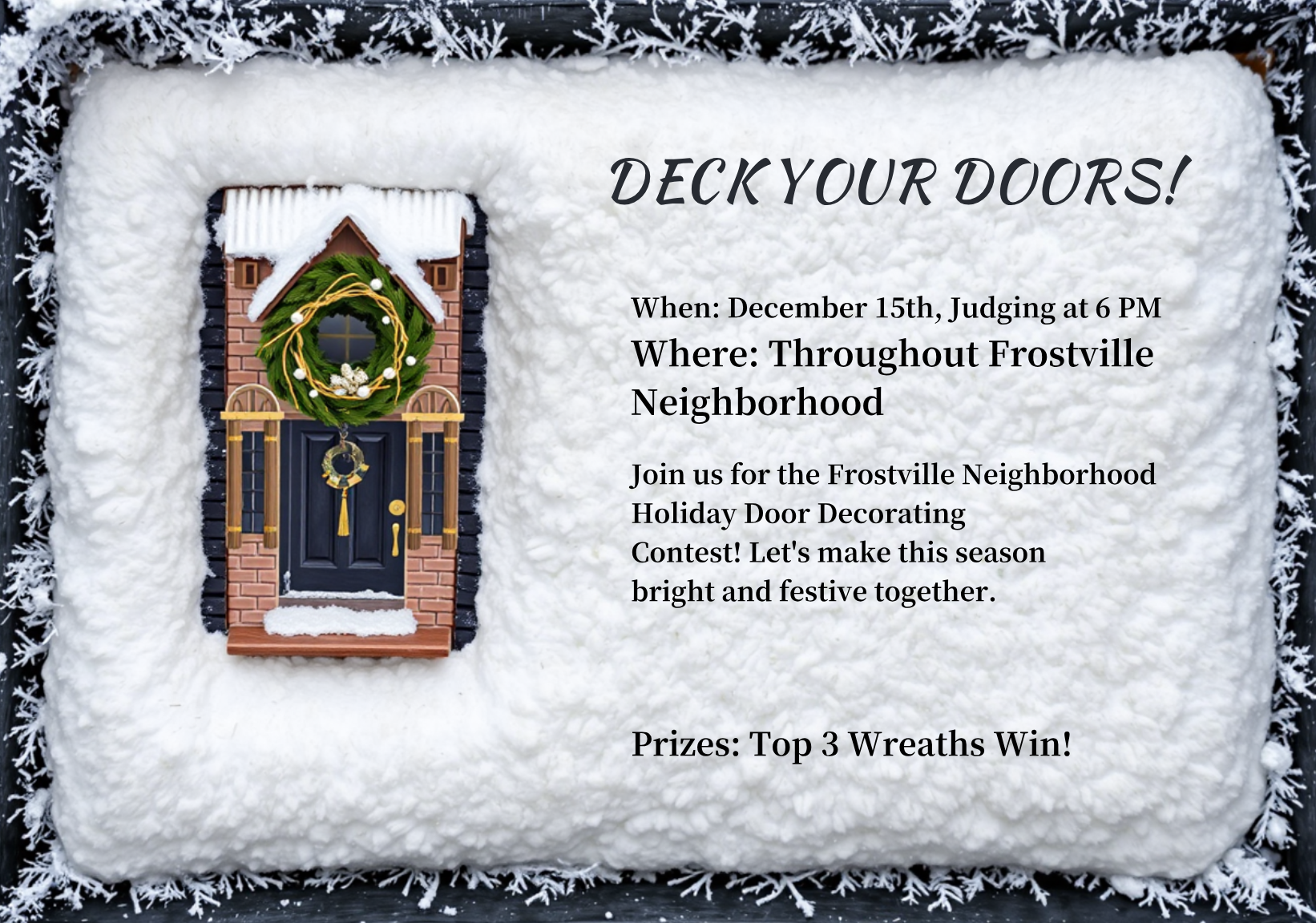 Make an Wreath Contest Postcard that showcases your style - it's that simple!