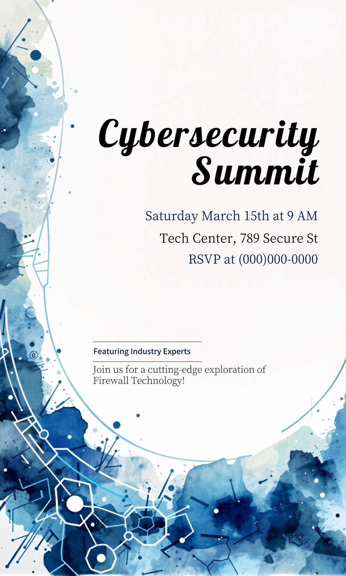 Make your own Cybersecurity Summit Firewall Technology Invitation!