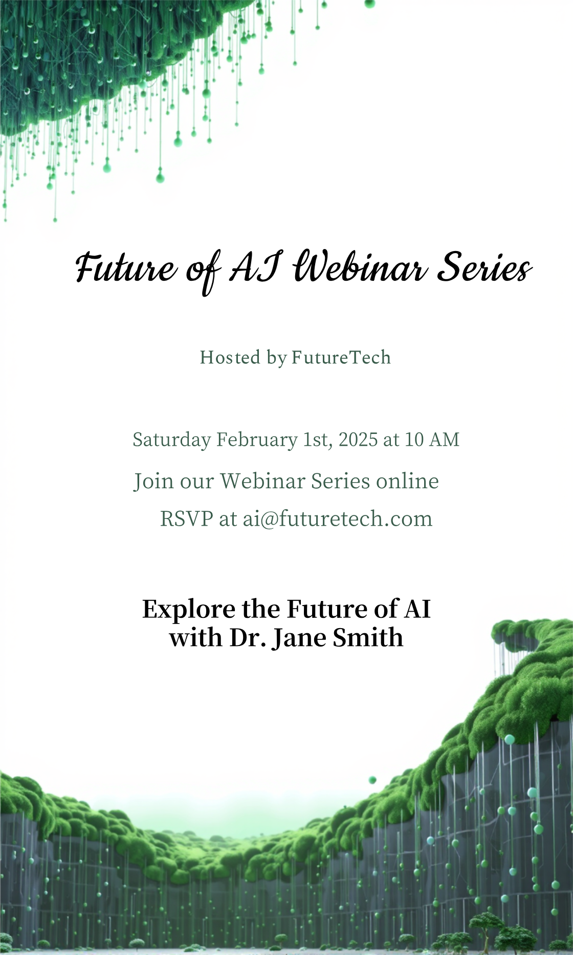 Personalize this Future of AI Webinar Series Invitation template!