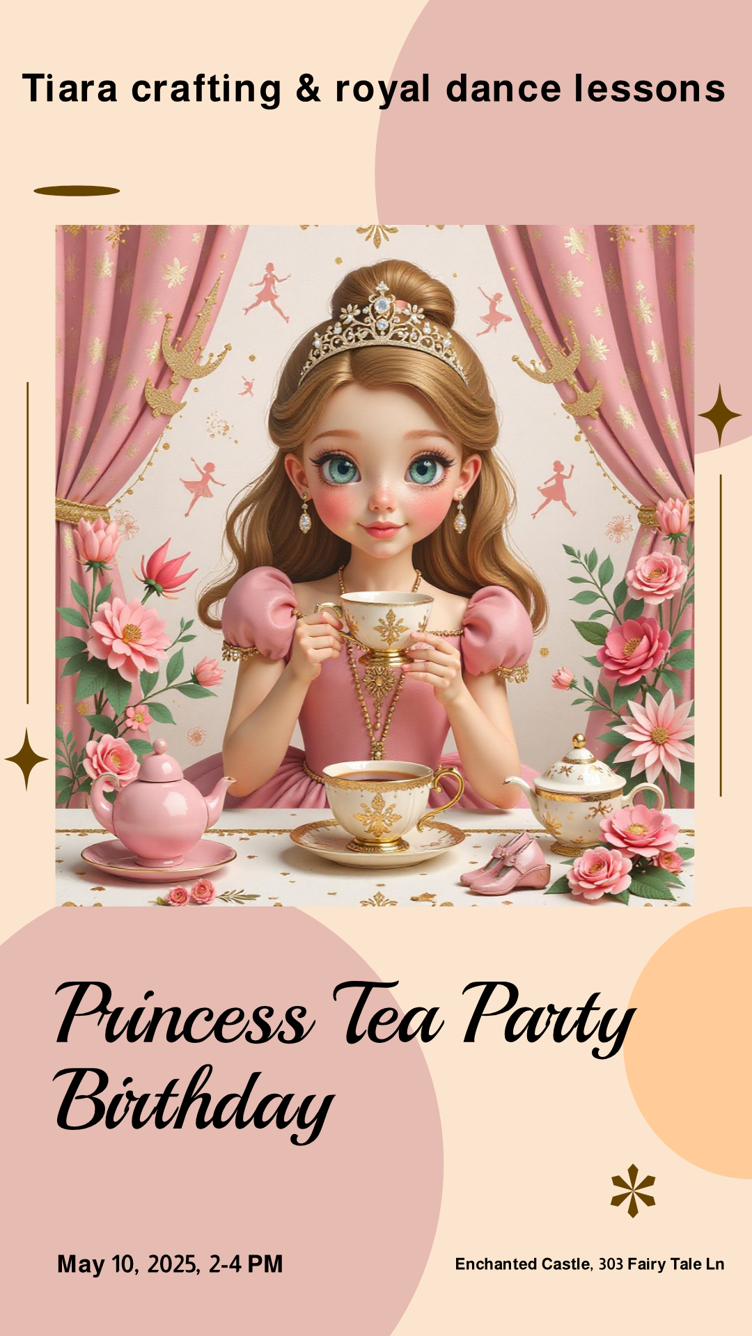 Make an Princess Kids Birthday Party Poster that showcases your style - it's that simple!