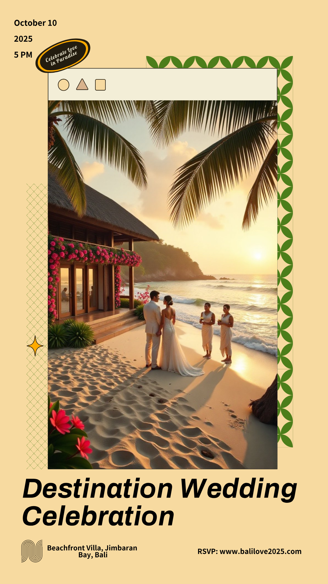 Bali Destination Wedding Celebration Poster Template AI Designs By bali-destination-wedding-celebration-poster-template-ai-designs-by