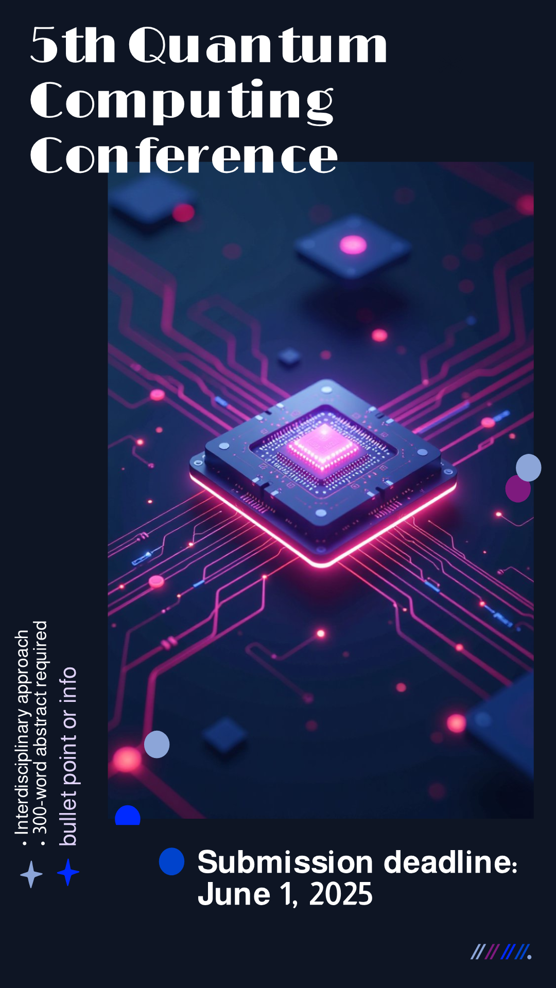 Capture the beauty of design by creating an Quantum Computing Call for Papers Poster!