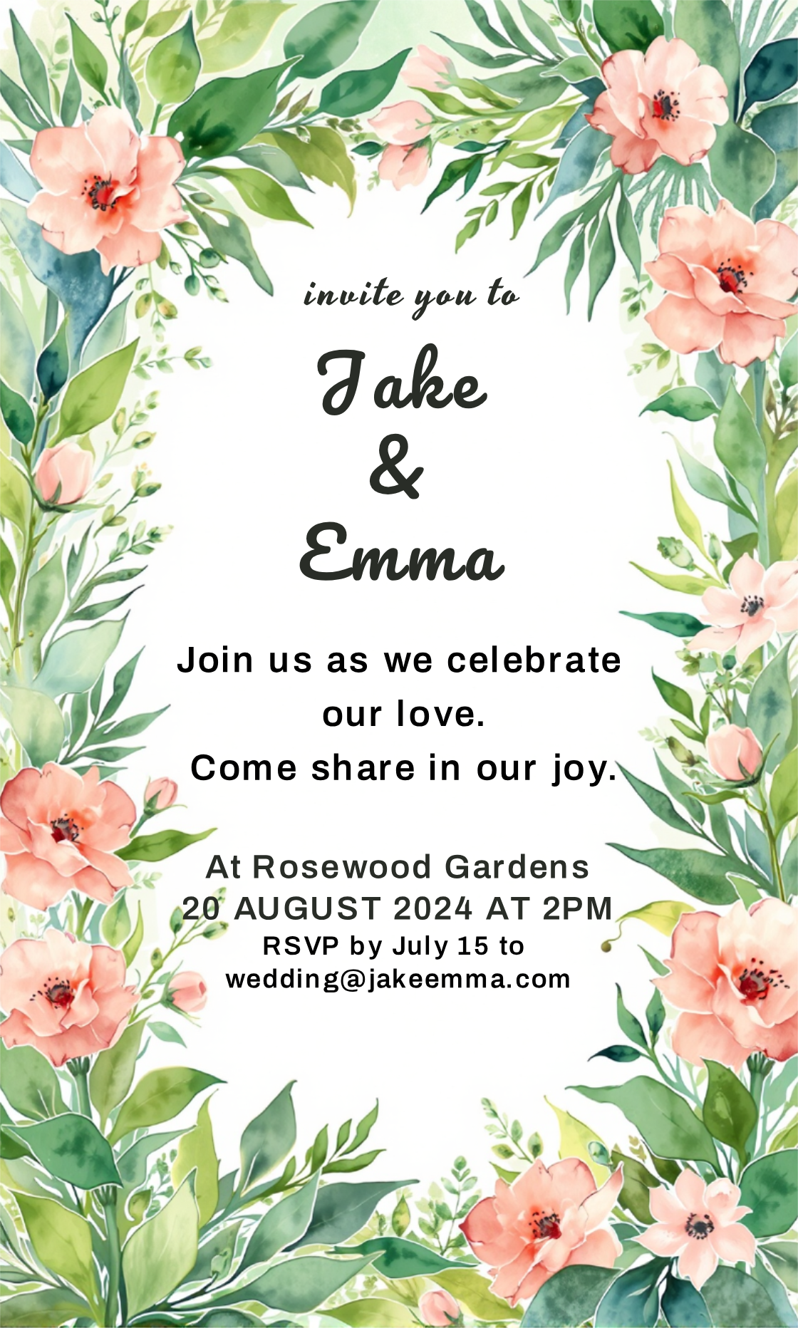 Make an Wedding Event Invitation Design Invitation that showcases your style - it's that simple!