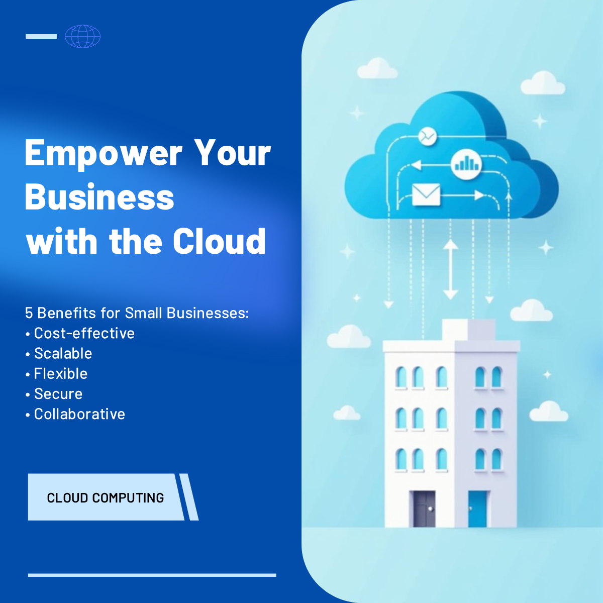 Cloud Computing Benefits LinkedIn Post Template - AI Designs by MolyPix.AI