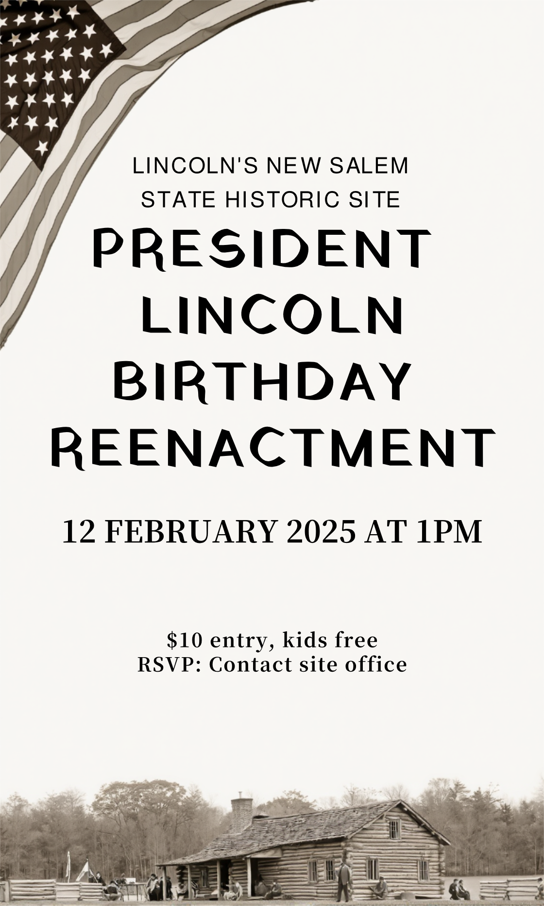 Make your own President Abraham Lincoln Birthday Reenactment Invitation!
