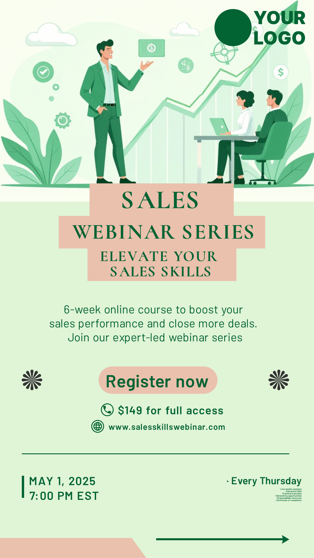 Elevate Your Sales Skills Development Poster Template - AI Designs by ...
