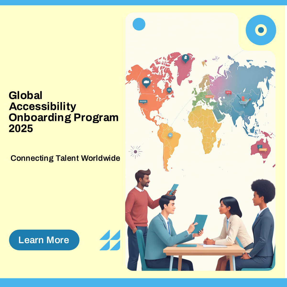 Get professional but creative! Design the perfect Global Onboarding Program 2025 LinkedIn Post!